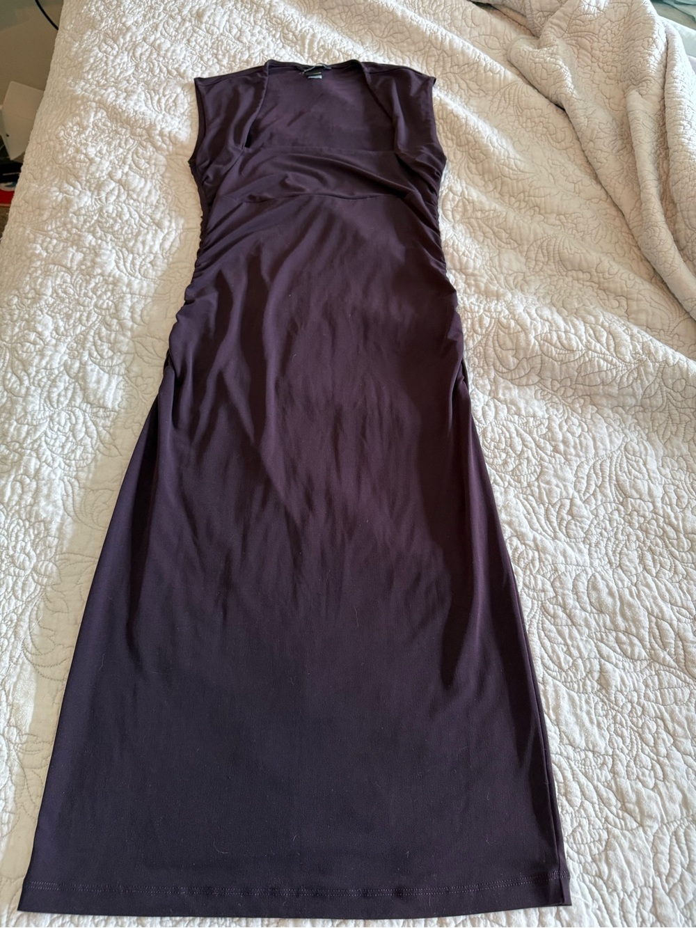 Moda International Sleeveless Midi Dress in Plum